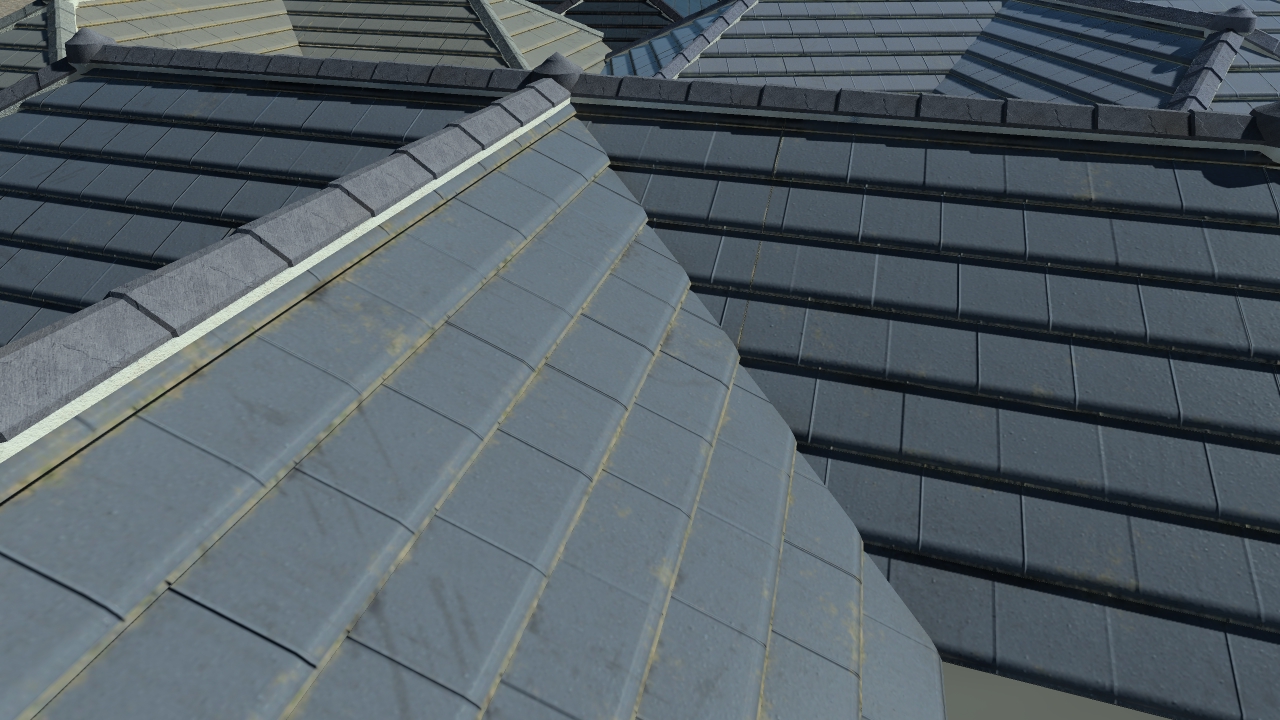 Flat roof tiles