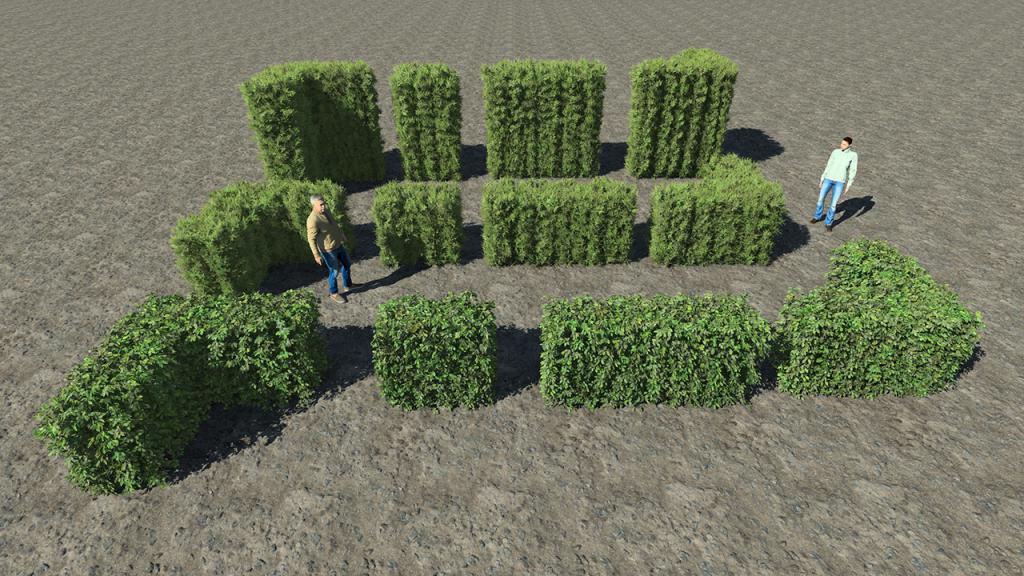 Trimmed hedge elements